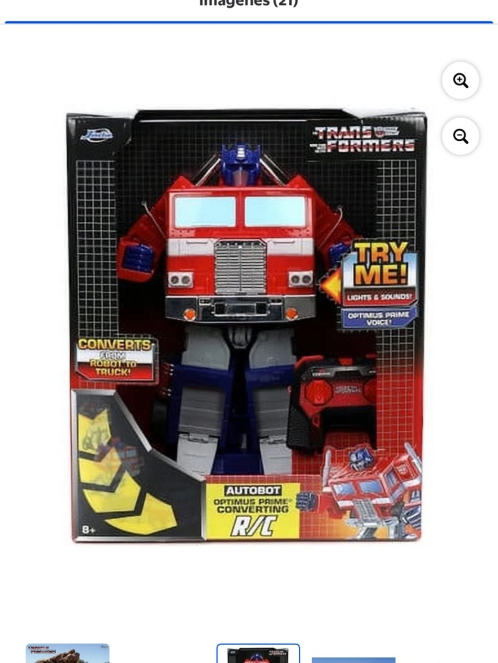 Optimus Prime Remote-Controlled Converting Truck & Robot Toy - Red & Blue